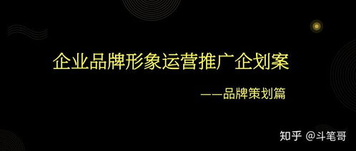 企業品牌形象運營推廣企劃案 品牌策劃篇